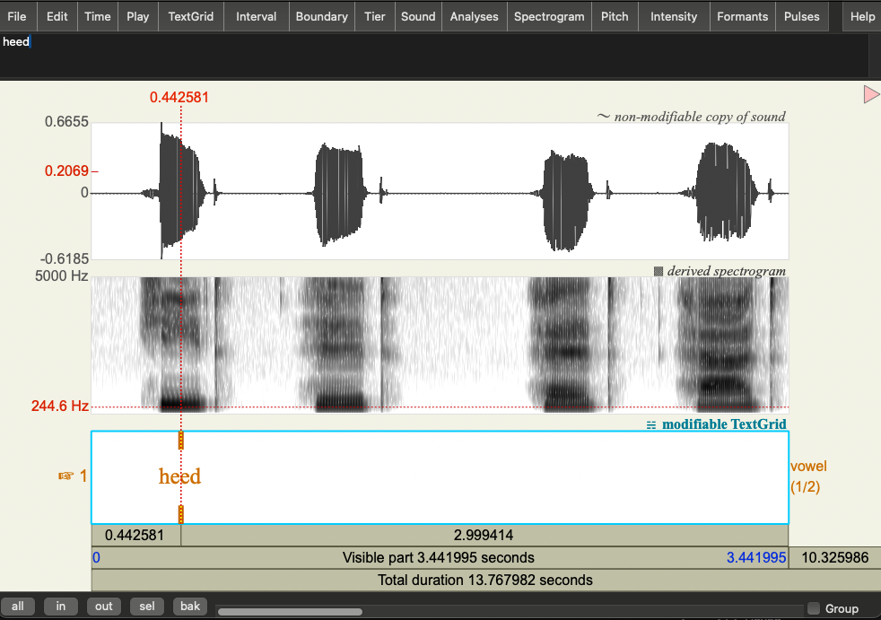 point annotation of heed